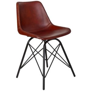 Silla de metal marrón 46x46x80h cm