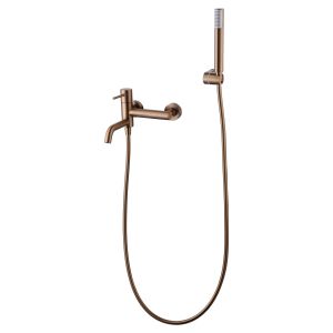 Grifo de kit baño/ducha monza oro rosa cepillad [ imex® ]