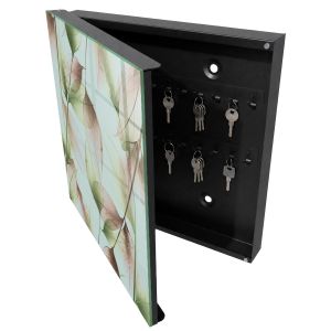 Caja para llaves 30x30x5 hojas de la naturaleza, apertura izquierda