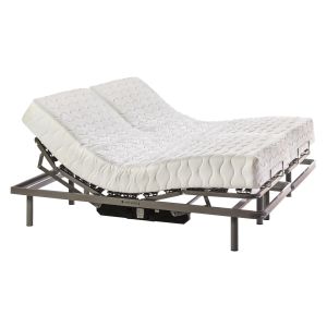 Cama articulada de matrimonio con colchón luka - 150cmx190cm - mando i