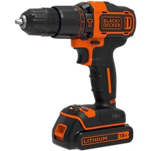 Taladro percutor inalámbrico - 18v - black+decker + 1 batería 1,5ah + carga