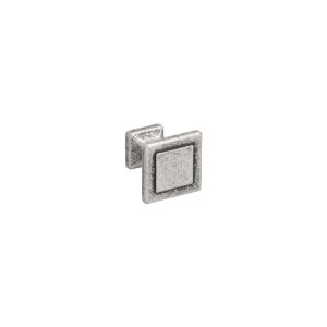 Pomo para muebles en zamac diámetro 24 x 24mm plata brillante lote de 6