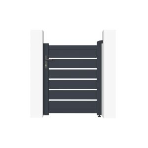 Puerta de jardín vogel 1m h.120cm + kit de inversión de apertura