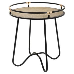 Mesa auxiliar de metal negra 45x45x50
