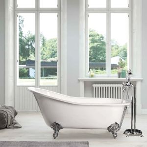 Bañera hierro ashford  138 cm patas cromadas