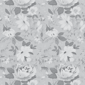 Papel pintado florales en gris 60cm por 250cm