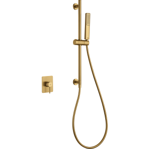 Set monomando empotrado 1 vía firenze con mango oro cepillado [ imex® ]