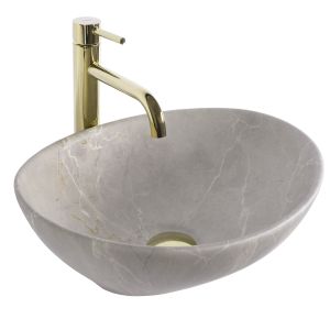 Rea lavabo sobre encimera sofia beige matt beige, 41x34,5x15 cm