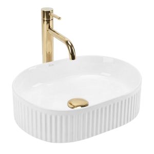 Rea lavabo sobre encimera vanda 40 mini white, 40x30x12 cm