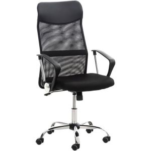 Silla de oficina ergonómica - negra - 50 cm