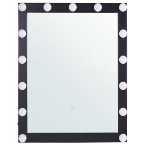 Espejo de baño LED odenas 50 cm 60 cm negro