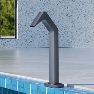 Imex - cascada piscina de acero s.316 gris serie niagara