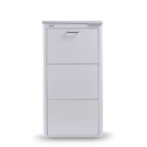 Zapatero kibo compacto de 3 compartimentos ahorro de espacio hasta 9 pares