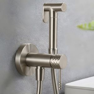 Imex - ducha bidet agua fría y caliente color níquel cepillado serie génova