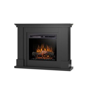 Luena - chimenea eléctrica LED de pie - negra - 23' - 110 x 89.7 x 30