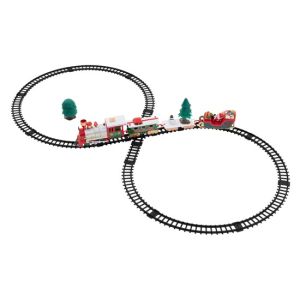 Tren para árbol de Navidad 22 piezas con 3 vagones, vías, luz y sonido