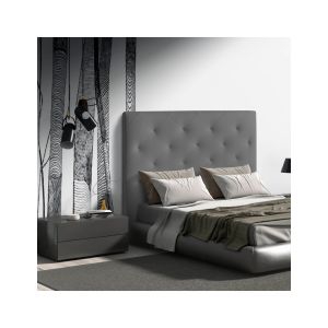Momma home cabecero myro 160x120x9 cm en polipiel gris de alta calidad