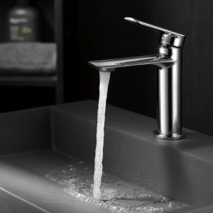 Imex - grifo monomando lavabo caño bajo cromado serie ural