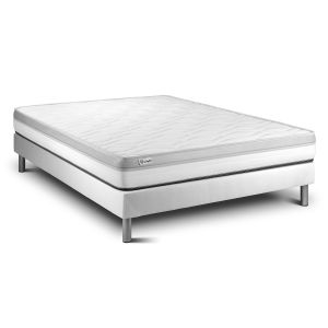 Conjunto vital relax 180 x 200 cm somier kit blanco