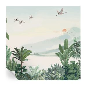 Papel pintado autoadhesivo oasis tropical 250x250 tulup