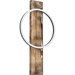 Eglo iluminación aplique interior LED de madera y negro boyal 12w