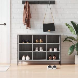 Zapatero madera de ingeniería gris sonoma 100x35x70 cm