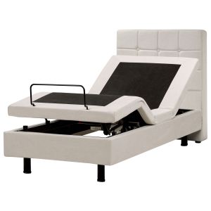 Cama ajustable tela duke 80 x 200 cm beige claro