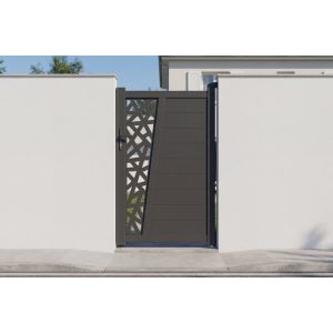 Puerta 1 m cervina ruivo h.160cm aluminio gris