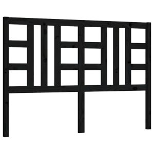 vidaXL cabecero de cama madera maciza de pino negro 126x4x100 cm