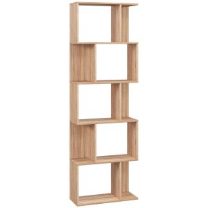 Librería 60x24x184.5 cm color marrón Homcom, hogar - muebles de salón