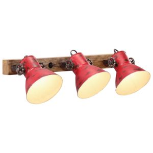 vidaXL lámpara de pared rojo desgastado 25 w E27 65x25 cm
