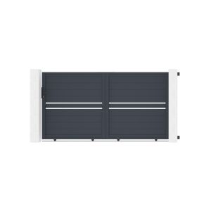 Puerta corredera 3m cimone al.160cm aluminio + cancela 1m al.160cm