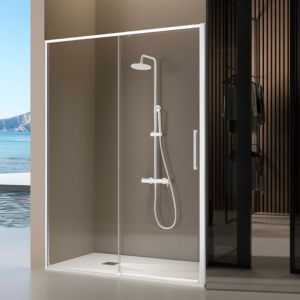 Mampara frontal serie delta - blanco -  144-146.6 cm - reversible