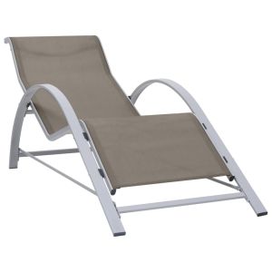 vidaXL tumbona textilene y aluminio taupe