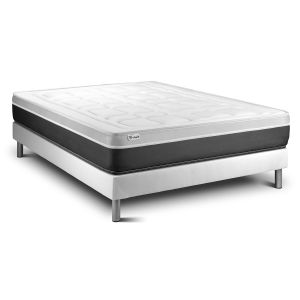 Conjunto vital soft 135 x 190 cm somier kit blanco