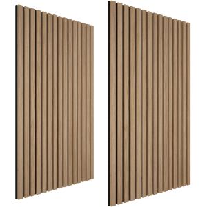 Set de 2 paneles de pared con aspecto de madera 50x110x1,8 cm, roble