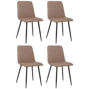 Sillas tapizadas dijon - lote 4 - marrón - 88 cm
