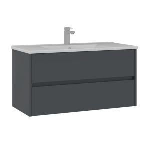 Mueble para lavabo <<side 100 v3>> - 100 x 45 x 52 cm - antracita mate