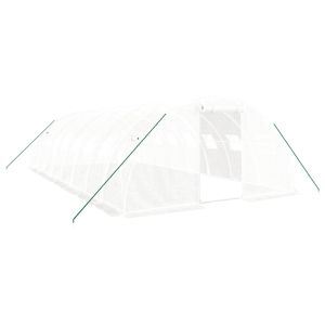 vidaXL invernadero con estructura de acero blanco 32 m² 8x4x2 m