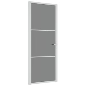 vidaXL puerta interior vidrio egs y aluminio blanco 83x201,5 cm