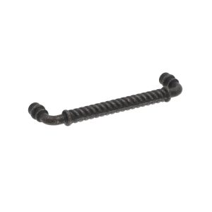 Tirador para mueble en zamac 825 dist entre ejes 128mm negro lote de 25