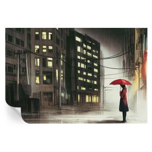 Papel pintado autoadhesivo ciudad lluviosa 104x152 tulup