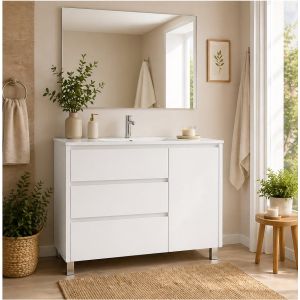 Mueble de baño con lavabo volum sin espejo 100x45 cm blanco