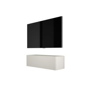 Mueble tv suspendido - beige mate - madera - 100x32x34 cm