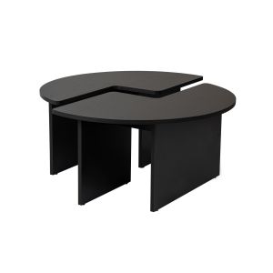 Mesa de centro de madera <<moira>> 90 x 90 x 41 cm - madera negra