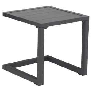 Mesa auxiliar barbados de aluminio gris antracita