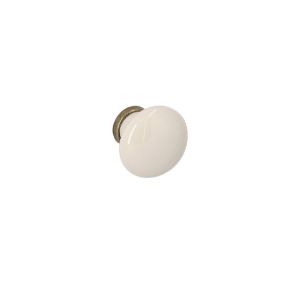 Pomo para muebles 04 en zamac y porcelana diám 31 mm antiguo lote de 6