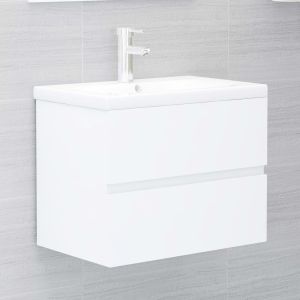 Mueble con lavabo madera de ingeniería blanco es9352
