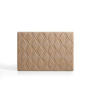 Cabecero rubí para cama de 100 de tela camel 115x115x8. Matris