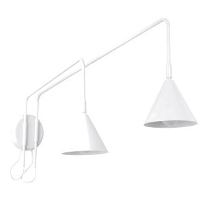 Apliques nox 2 blanco acero 150x30x80cm
